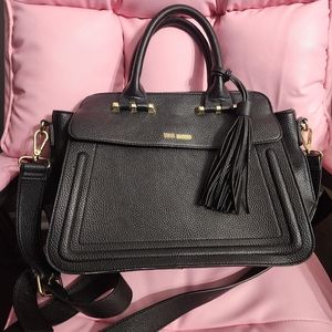 Steve Madden large black leather purse